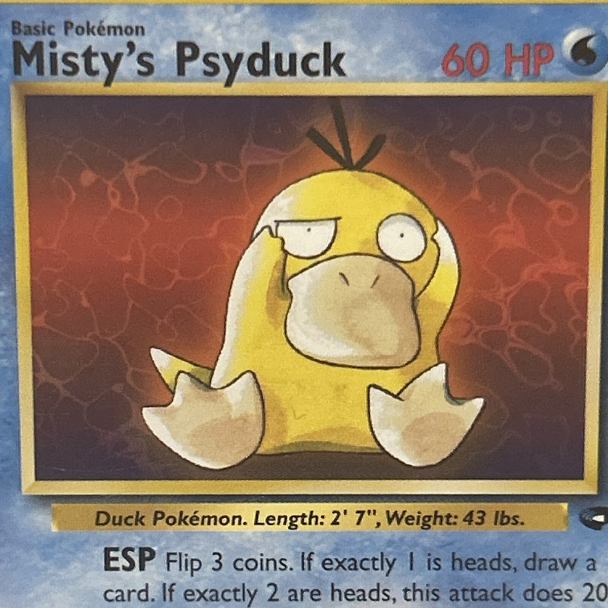 MISTY'S PSYDUCK 90/132 - Gym Challenge - VINTAGE WOTC Pokemon Card
