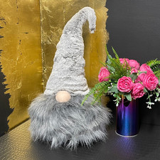 Image of Heaven Sends Large Grey Bearded Gonk In Grey Fur Hat 71cm