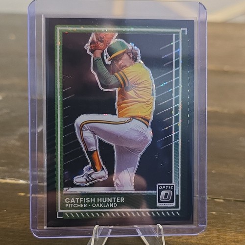 Catfish Hunter [Black Velocity Optic] #12 2025 Panini Donruss card