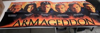 Poster film d'epoca 1998 Armageddon doppio foglio 52" x 21"
