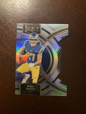 2023 Panini Select Puka Nacua RC Silver Prizm Die Cut Premier Level #199 Rams