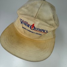 St. Louis Senior Olympics Hat Men's Adjustable White Mesh Trucker Cap USA Made