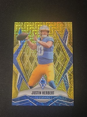 2025 Panini Phoenix Yellow Mojo /35 Justin Herbert #58