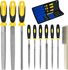 Steel File,Metal File,Half-Round/Round Files and 6 Pcs Needle Files with Storage