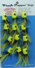 Betts 401-4-7 Marathon Bug Popper Size 4 Fluorescent Yellow Black Speck Pk of 12