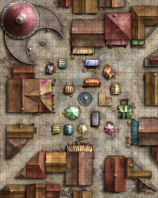 Auswahl Pathfinder Flip-Mat Battle Map : City Sites Gates Tavern Wald Dungeon ua