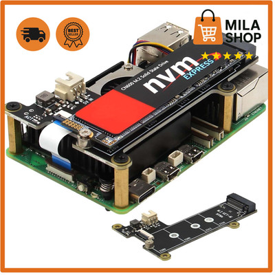 PCIe M.2 NVMe SSD Shield kompatibel Raspberry Pi 5 Erweiterung Board Geekworm