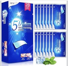 Image of TEETH WHITENING STRIPS 5D WHITE 28 PCS 14 DAY KIT FAST RESULTS UK SELLER