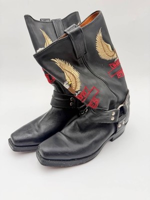 Harley-Davidson Eagle Harness Engineer Boots Black Leather Men s Size 8.5 