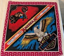 Vintage Harley -Davidson The American Way Eagle-Fly Bandana