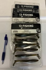 4 Packs-13 Fishing Pleasure Shad(6 Per Pack), 4.5”, 3/8oz, Mardi Craw