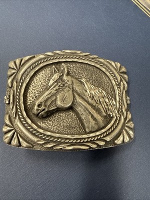 Vintage 1993 EGE 93 Horse Pewter Belt Buckle USA MADE  