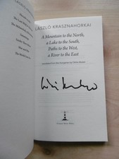 Laszlo Krasznahorkai autograph signed book A Mountain Nobel Prize literature 2025