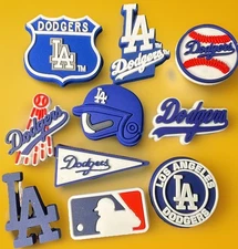 🔥 10-Pack LA Los Angeles Dodgers FOR Crocs Shoe Charms Ohtani Freeman MLB Charm
