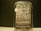 1973 One Troy Ounce, .999 Fine Silver Artistic Silver Art Bar “Thanksgiving”