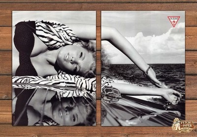 Guess Clothing Wooden Boat Elsa Hosk 2000s Print Advertisement (2 pages) 2007