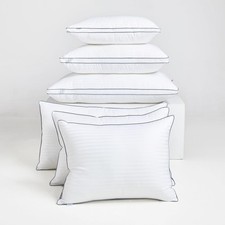 Down Alternative Bed Pillow Standard, Pack of 2 , Medium Support Gusseted Ho...