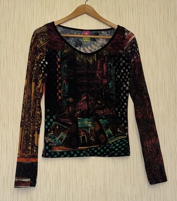 Save The Queen Mesh Top Vintage Y2K JPG Cop Copine Style Fits Size M Rare