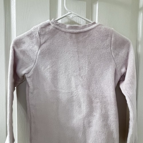 H&M Pink Fleece Flip Sequin Bunny Rabbit Fuzzy Sweatshirt Girls Size 8-10 years - Picture 13 of 14