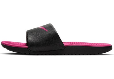 Nike Kids' Kawa Slide Sandals - Black/Vivid Pink