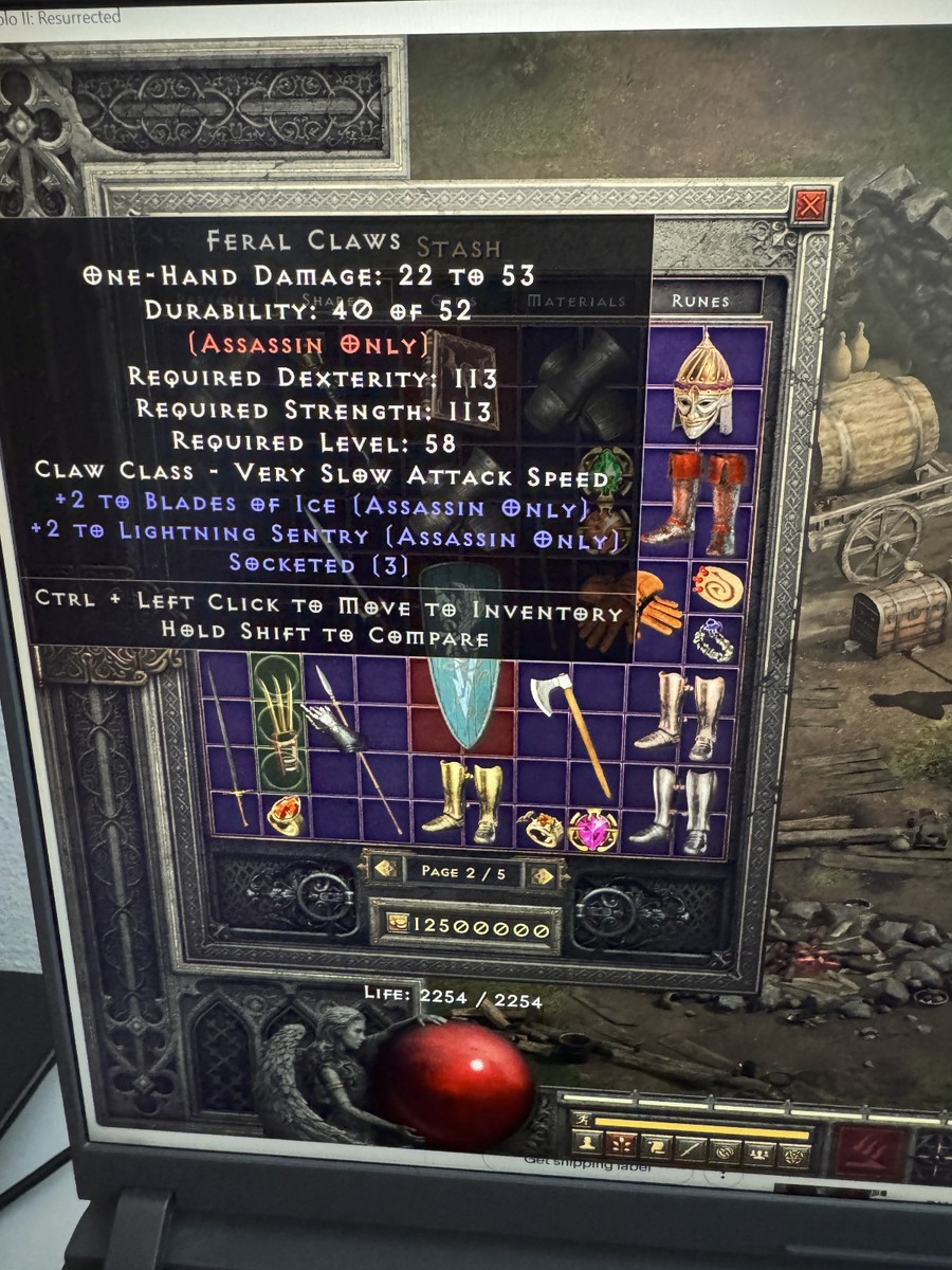 DIABLO 2: RESURRECTED D2R:✓3 sockets feral claws for mosaic ✓PC