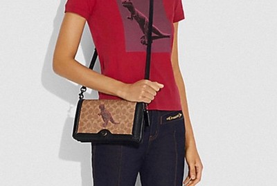 NWT COACH Riley In Signature Canvas With Rexy BY SUI JIANGUO 76012 With  Dust Bag