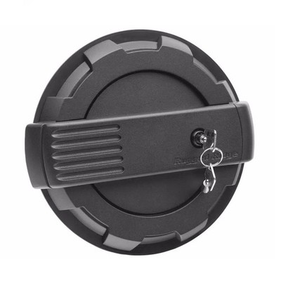 Rugged Ridge Elite Locking Black Round Aluminum Fuel Door for Jeep Wrangler JL