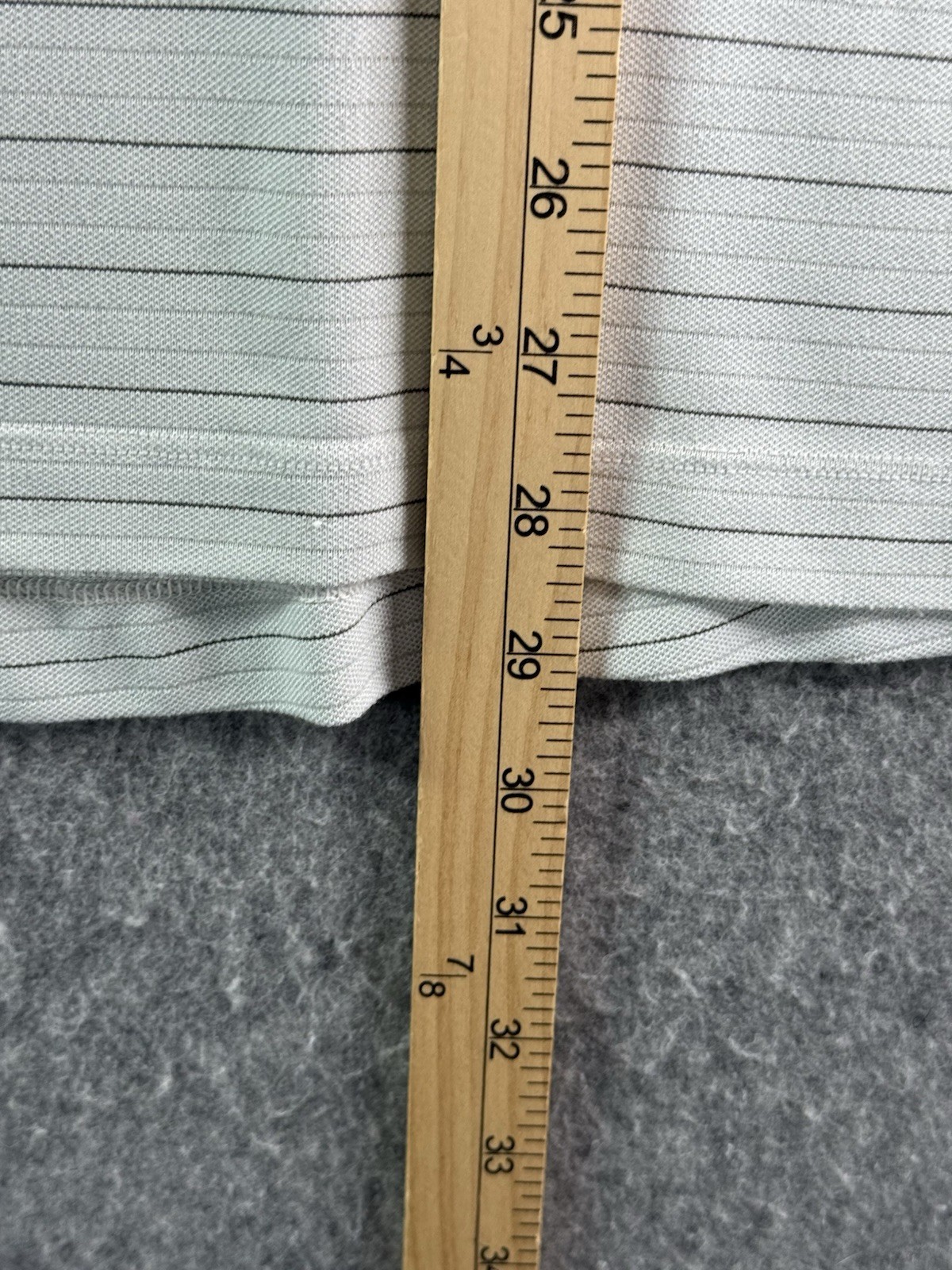 Lululemon Evolution Gray Striped Performance Polo… - image 6