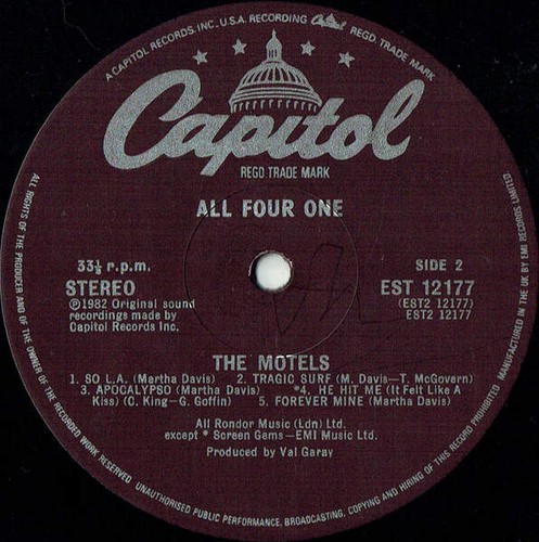The Motels - All Four One (VINYL) - Picture 4 of 6