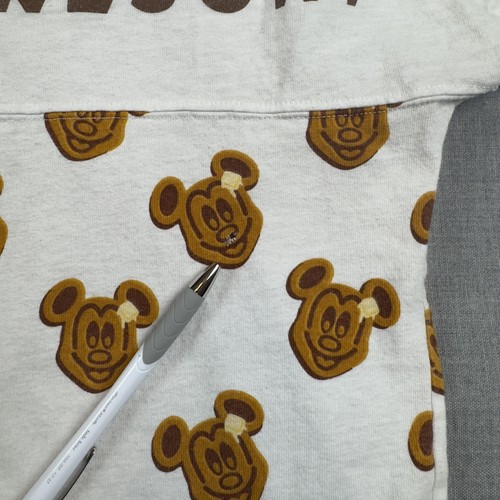 Disneyland Spirit Jersey Shirt Mens Large White Waffle Mickey Pullover Park 1955 - Picture 10 of 15