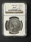 1881 S Morgan Silver Dollar MS 63 NGC $1