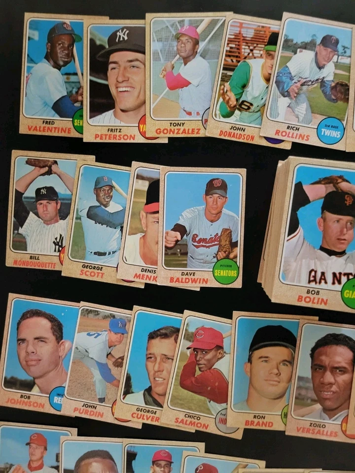 Tarjetas de béisbol 1968 Topps - Lote de 164 tarjetas - con Bob Walker y Chico Ruiz Foto 3 de 4