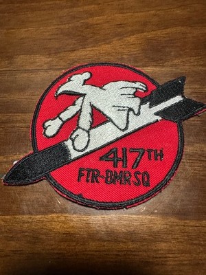 Vintage USAF 417th Fighter Bomber Squadron Patch White Ghost