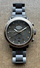 Shinola Runwell Sport Chronograph 48mm Men’s Watch Gunmetal With Box & Manual