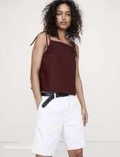 Banana Republic Poplin Brown Tie Strap Tank Size S NWT RT 80
