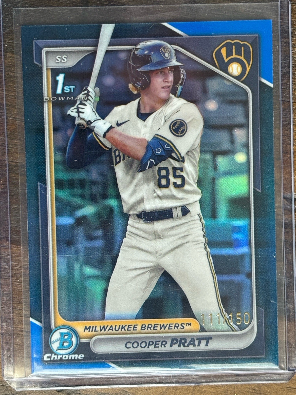 2024 Bowman Chrome Cooper Pratt 1st RC /150 Blue Refractor #BCP-137 Rookie