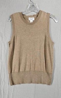 Holly & Whyte Tan Knit Sleeveless Sweater Tank Size Medium European 