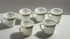 6 Vintage Pyrex Corning Spring Blossom Green Crazy Daisy Coffee Mugs D Handle