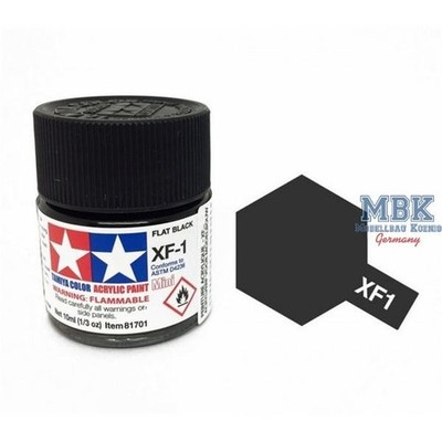 TAMIYA XF01 XF1 Flat Black - matt schwarz 23ml