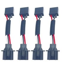 4Pcs Male to Female Wiring Harness LED Socket Plug Connector Adapters for Car Au
