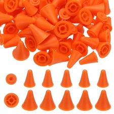 Knitting Needle Point Protectors, 100Pcs Needle Tip Stoppers Covers Caps, Orange