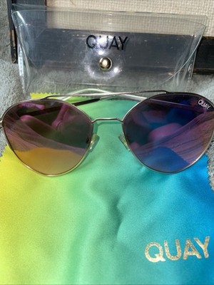 Quay Polarized Aviator Ladies Sunglasses w/ Case & Cleaning Cloth