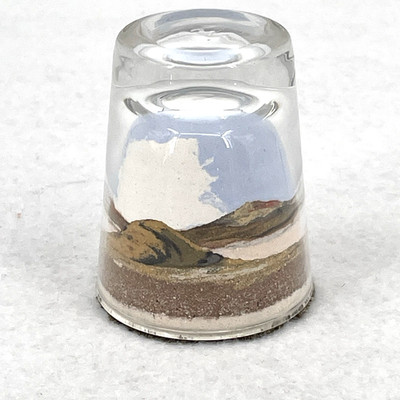 Vintage Painted Desert Sands Hand Made by an American Indian Glass Colored Sand
