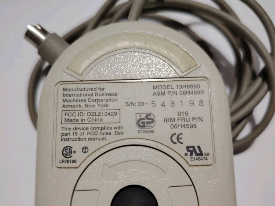 IBM Maus 2 Button PS/2 Model 13H6690, für Vintage Computer - Bild 4 von 4