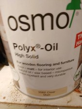 OSMO PolyX Oil Clear Matt 2.5L Interior 2.5 Litre Hard Wax full tin unopened 