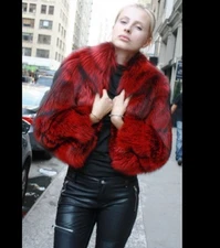 Women's Real Silver Fox Fur Jacket Coat All sizes All colors