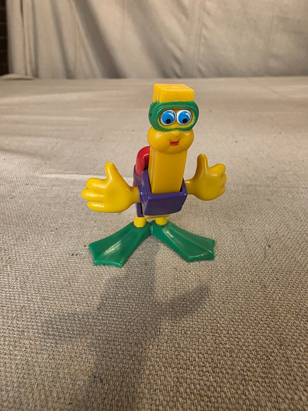 Vintage 1989 McDonald's Fry Benders Scuba Diver Toy