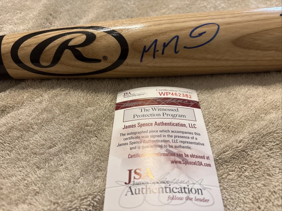 Manuel Margot Rawlings Pro Model Signed AUTO Bat JSA Padres Rays Twins Tigers - Image 4 of 4