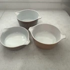 Vintage Pyrex 3 Bowl Casserole Set Woodland 471-B 472-B 473-B No Kids