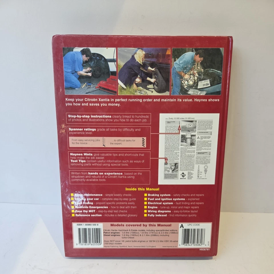 Citroen Xantia 1993-1998 K-S Reg Petrol & Diesel Haynes Service & Repair Manual - Image 2 of 4